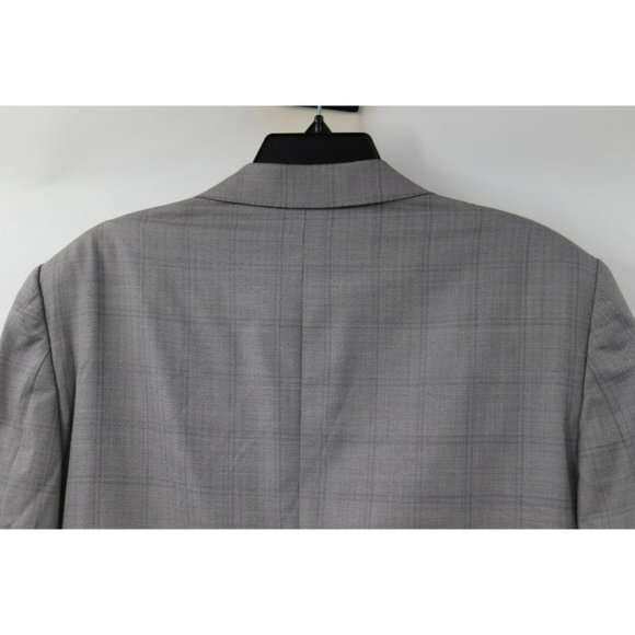 Ermenegildo Zegna sport coat men's 42R Trofeo 600 Manhattan wool silk gray plaid - Picture 6 of 16